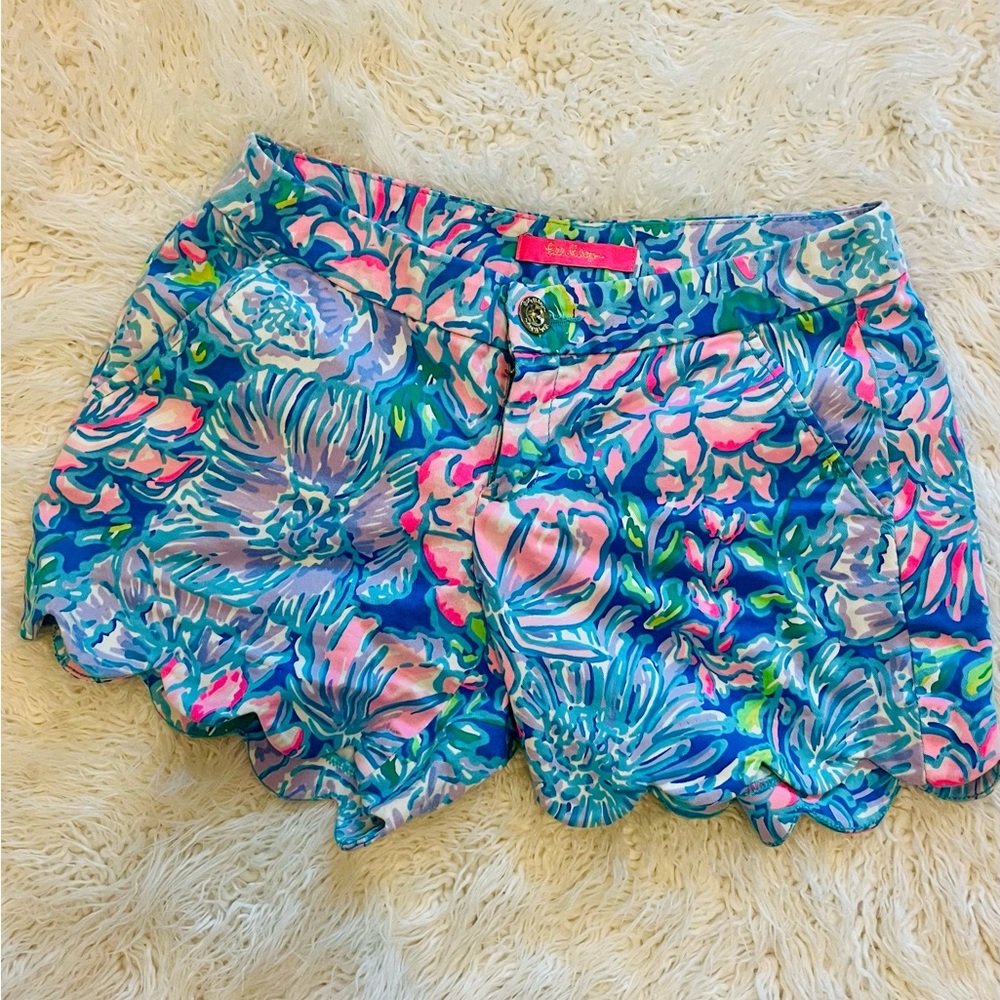 🌈NWOT - Lilly Pulitzer Buttercup Stretch Shorts - Size 0 - In Full Bloom🌈
